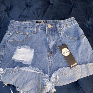 Boho denim shorts